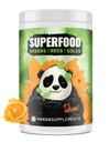 地下生物实验室/熊猫补充:所有天然SUPERFOD:绿色、红色、黄金、专利、Ashwagandha和Lion's Mane,促进健康与健康