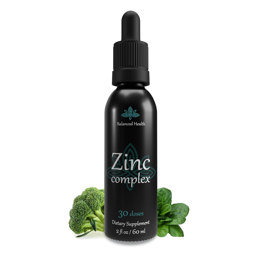 锌综合体 -- -- 30种服务,2oz种,辣椒薄荷Flavor、Vegan液态离子硫酸锌滴水加跟踪矿物,用于日常免疫系统支持