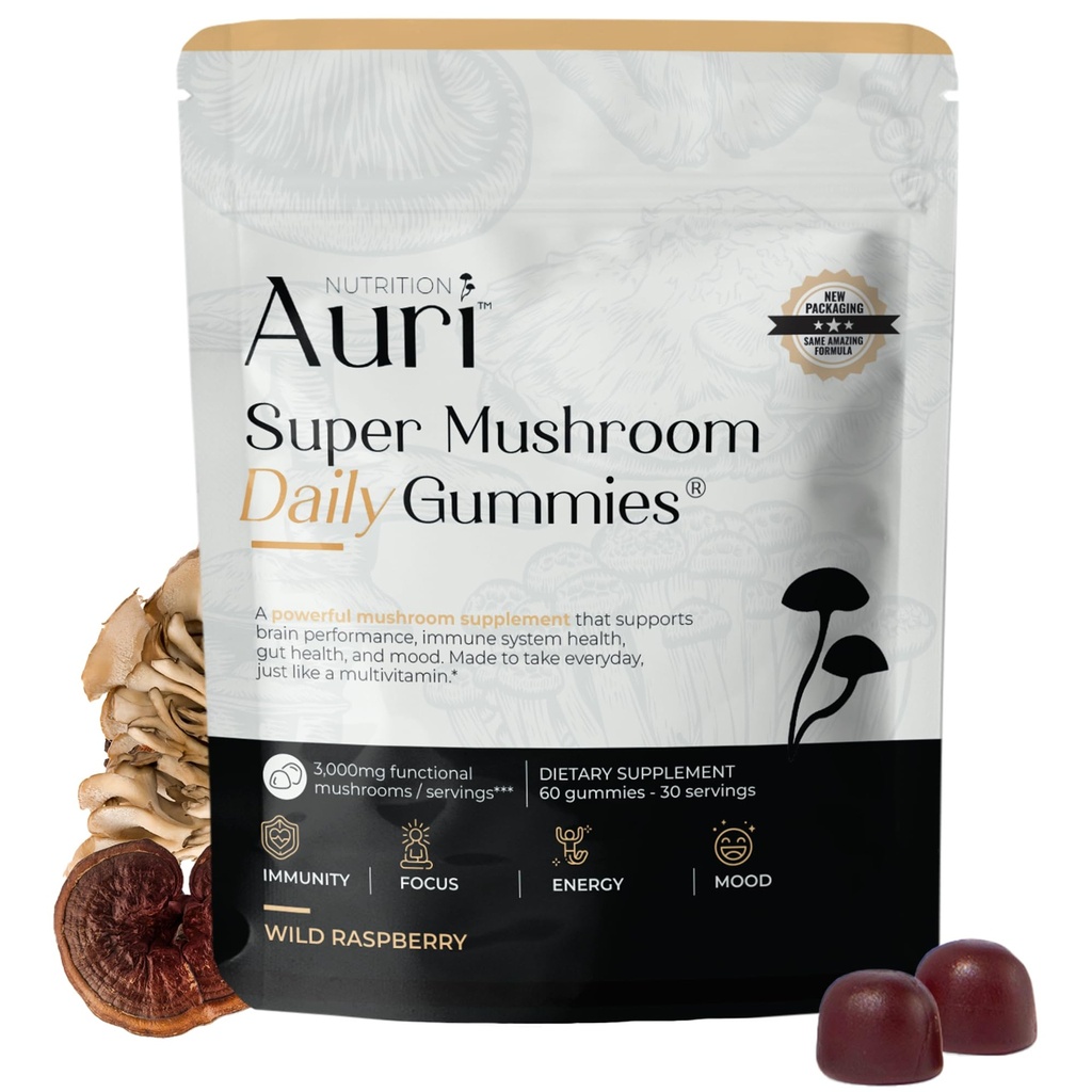Auri Super Mushroom Daily Gummys - All-In-One Daily Mushroom Supplement Gummy - 12 Mushroom Blend with Chaga, Lions Mane, Reishi, Cordyceps - 60 Gummys 互联网档案馆的存檔,存档日期2014-03-02. 互联网档案馆的存檔,存档日期2014-04-22.