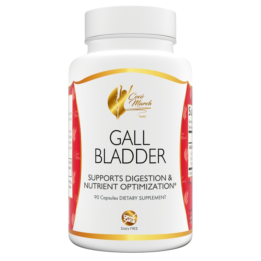 Coco March Gall Bladder 公式 - 交易 Gall Bladder 外科手术 - Gluten Free, Soy Free, 乳品自由, Keto Friend, Paleo Friendly, 90 Capsules-90 服务支持文摘和营养优化