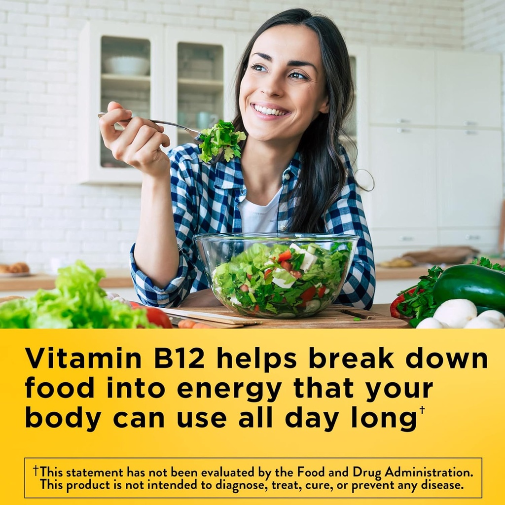 Nature Made Energy B12 1000 mcg,能源代谢支持的饮食补充,150 Gummys,75天供应(包2)