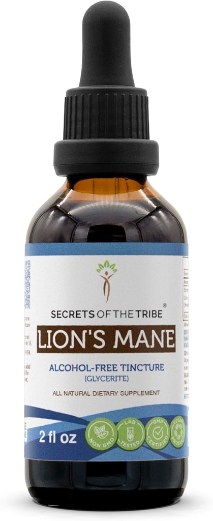 (原始内容存档于2018-09-26). Secrets of the Trible Lion's Mane's Mane 酒精无酒精小叮当提取,狮子小叮当(Hericium erinaceus) 干蘑菇小叮当补充(2 fl oz).