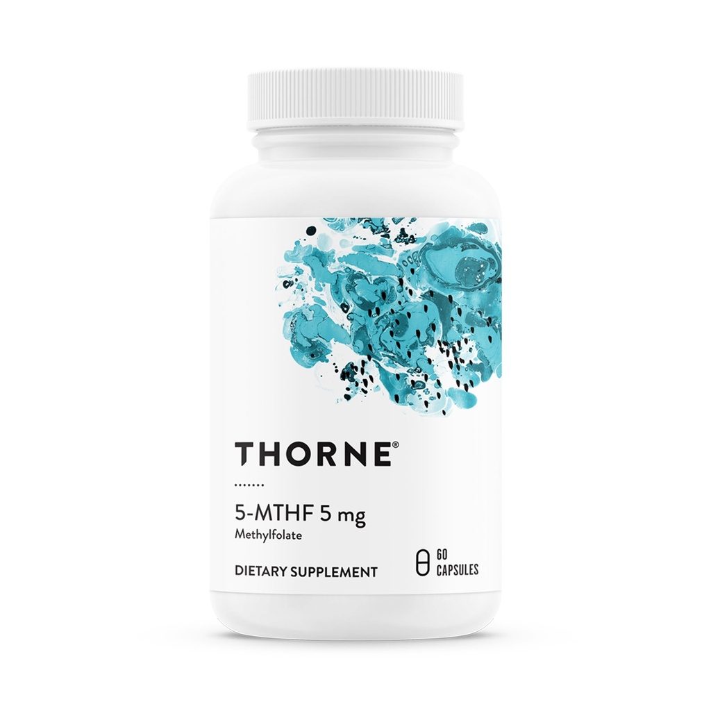 THORNE - 5-MTHF - 甲基folate(活性B9 Folate)补充剂 - 支持心血管健康,胎儿发育,神经健康,甲基化和同位素水平* - 60种服务 - 5-MTHF 5mg