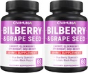 Bilberry Capsules配有Bilberry、葡萄种子、胡萝卜、长老莓和更多 -- -- 120 Capsules forr 4个月供应(包2)