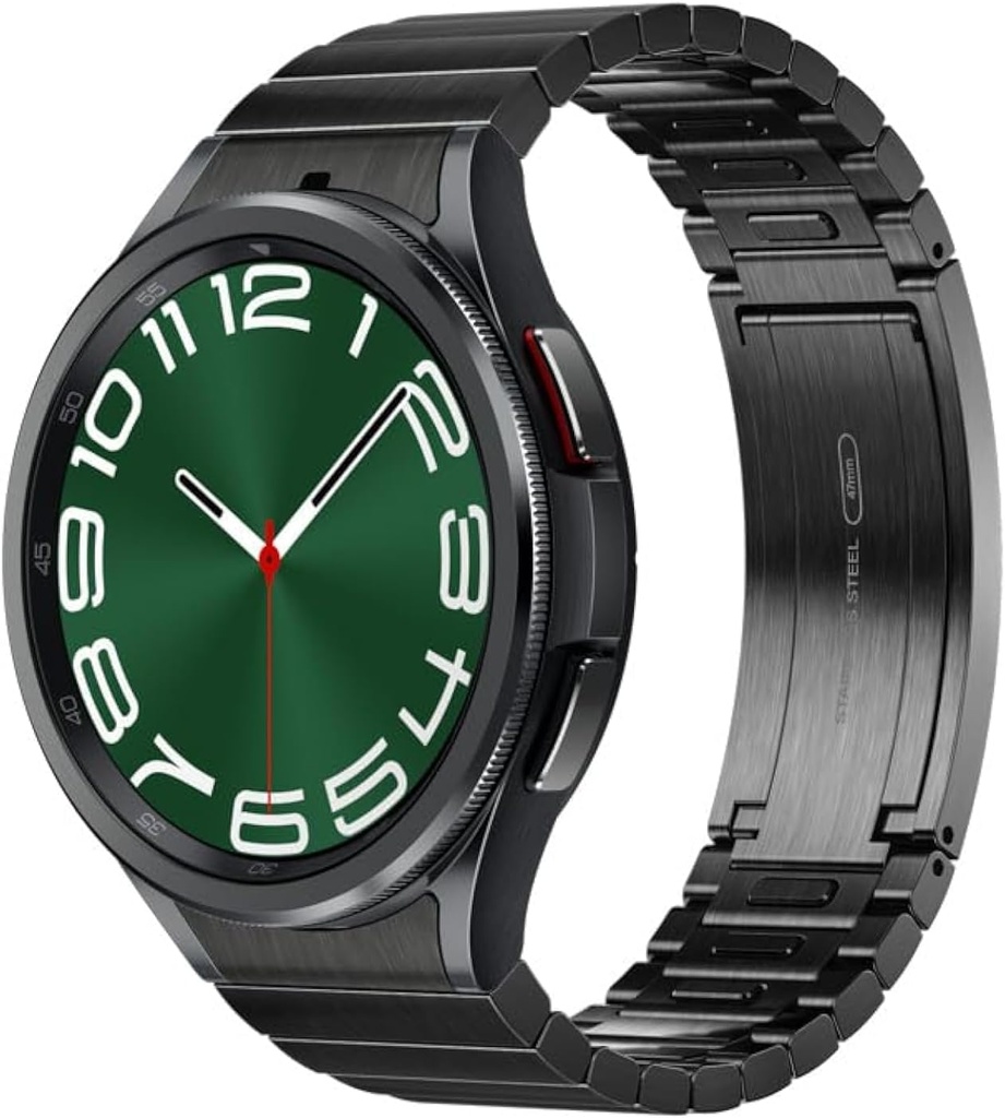 SAMSUNG Galaxy Watch 6 Bespection 47mm 独家蓝牙智能手表 健康 健身 睡眠 心率追踪器 改良电池 蓝宝石水晶玻璃 美国版本 Link Bracelet 乐队 黑色