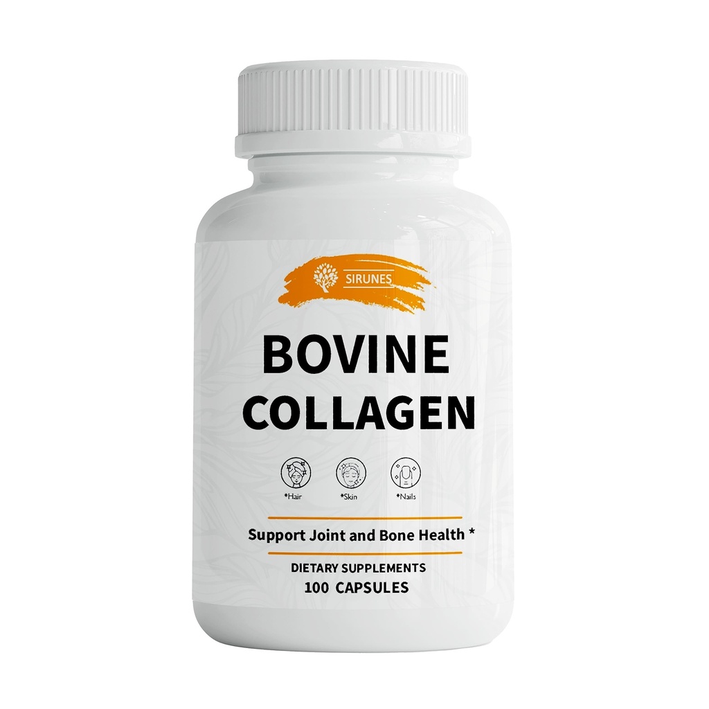 SIRUNES BOVINE Collagen 男女一号水解草剂BOVINE Collagen Peptides 联合、内尔和骨支持的饮食补充-非GMO、抗衰老-100盖
