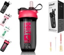 Litex Shaker瓶换蛋白质摇摆,26oz Blender Shaker瓶换做前期工作,Shaker杯配草,BPA免费Tritan Mixer瓶换做蛋白质粉,配有杯刷和指令(玫瑰红)