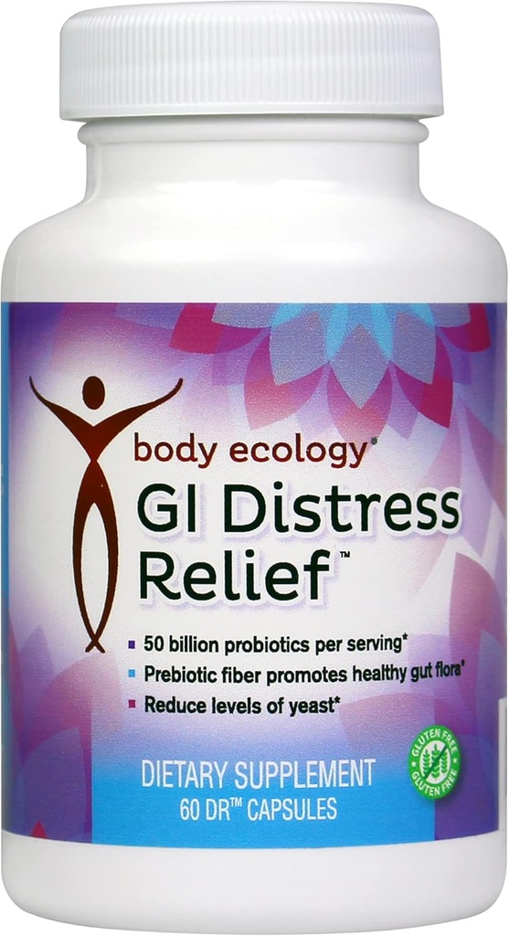 身体生态学 GI 危难救济 \ \ Probiotics 补充 \ 古特支持 \ 非 GMO \ 60 个计数