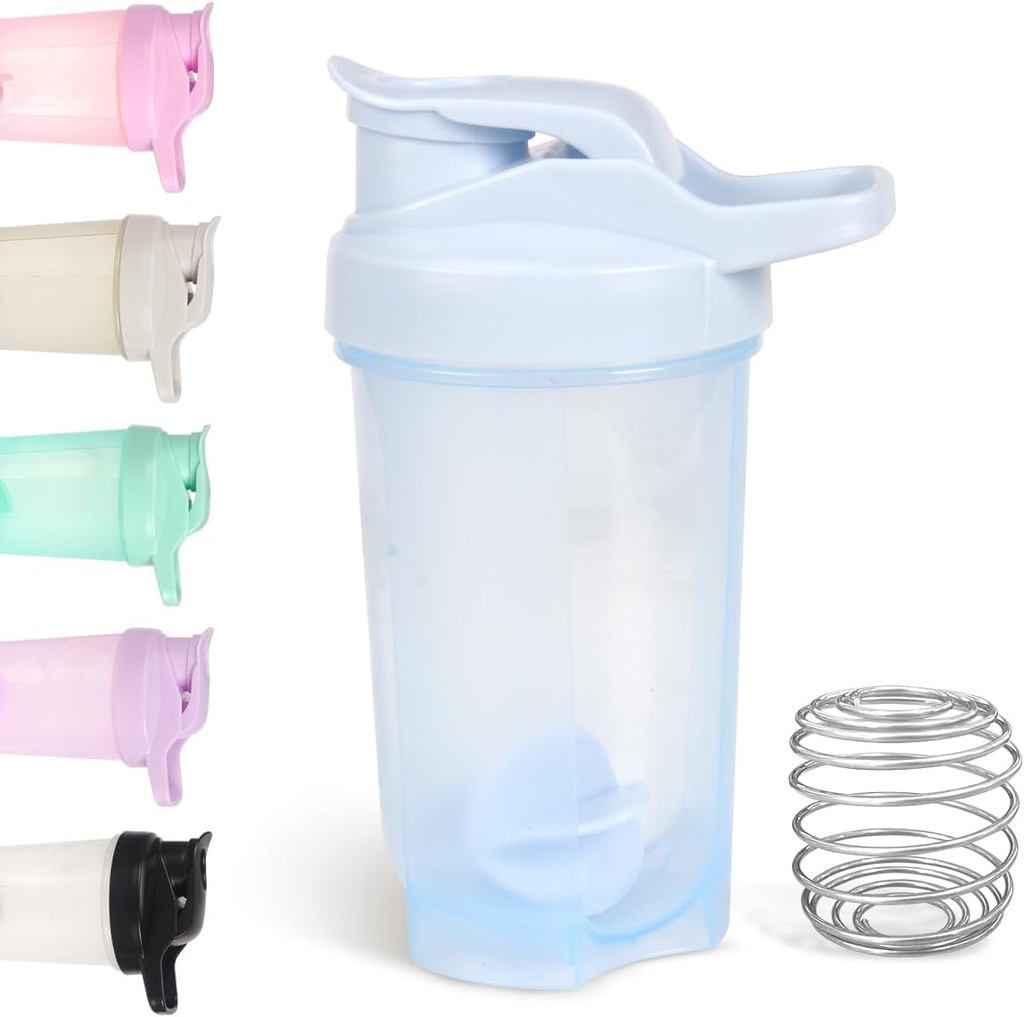D.Y.A 16oz Shaker瓶,Leak Proof Sports Shaker杯 蛋白质摇摆,Shaker瓶用于预选工作和前往Go的旅行,BPA自由与轻松清洁 蛋白质摇摆瓶,蓝色