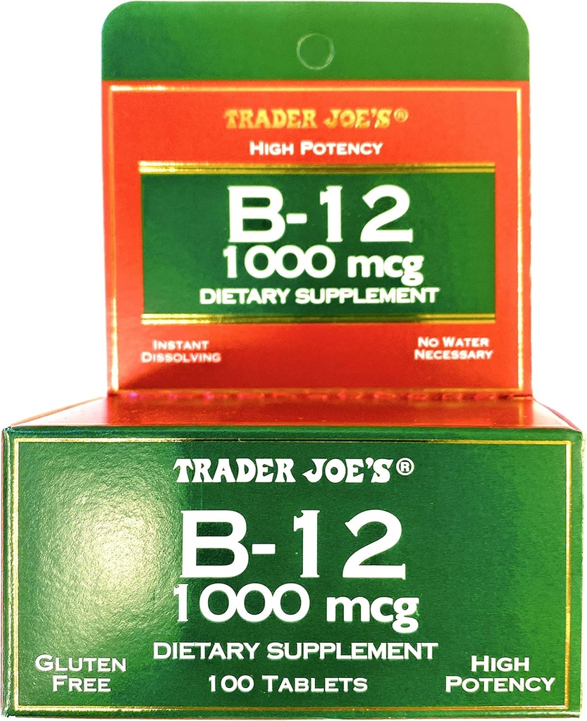 商人Joes Vitamin B12 1000 mcg Gluten 免费饮食补充100块