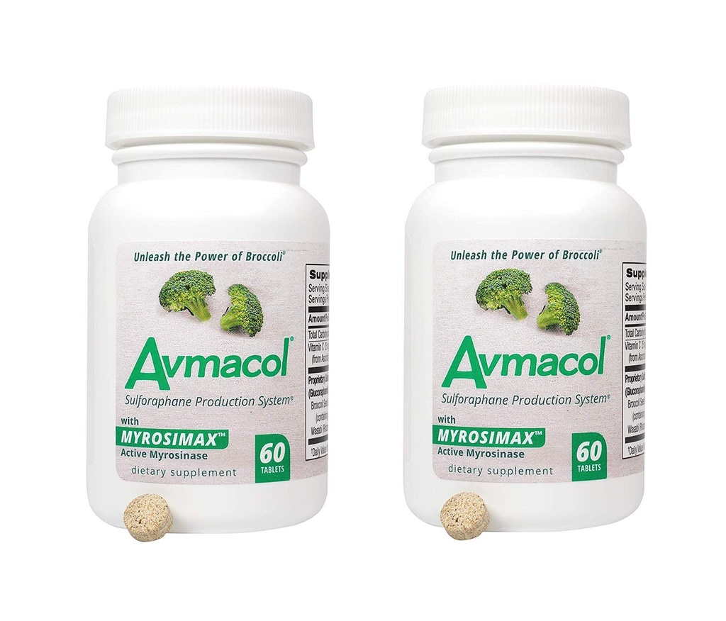 AVMACOL( 120) 2 瓶装值 Sulforaphane 附加Myrosinase
