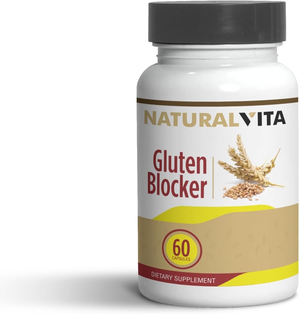 Gluten Blocker, 60 Capsules, Enzyme Mix for Food Relations, Digest Wih Ease, Fast Relief. (原始内容存档于2018-09-28) (英语).