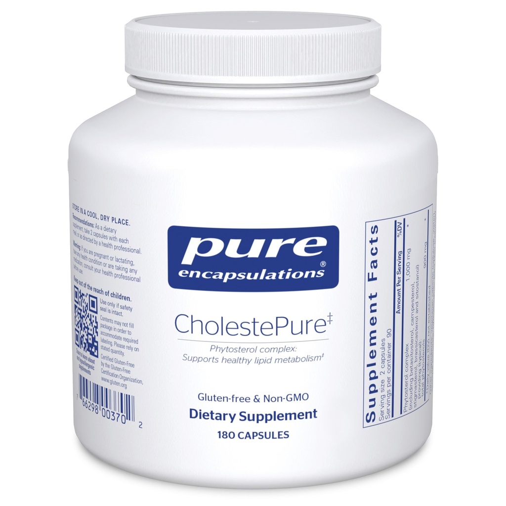 纯封装 CholestePure 支持心血管健康、酶功能和利皮代谢* 180 Capsules