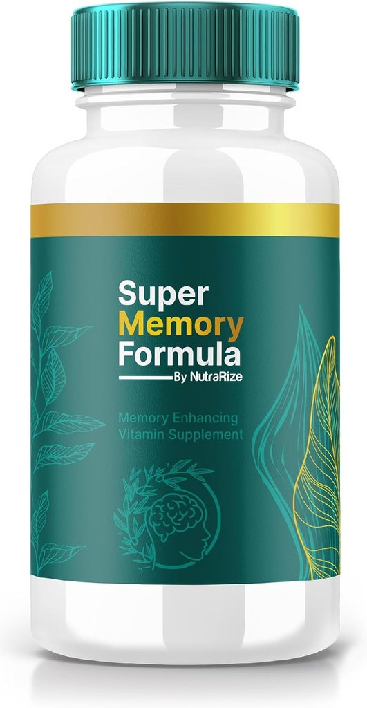 NutraRize Super Memory Formula – Daily Support Capsules 配有平衡组合的焦点,警示,以及日常的锐利 QQ Just 2 Easy-to-Take Pills a Day (60 Capsules)