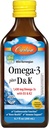 Carlson - Omega-3 + D & K, 1430 mg omega-3s, 2000 IU (50 mcg) D3, 90 mcg K2 作为 MK-7, 心脏健康, 骨支持, 柠檬, 200 mL