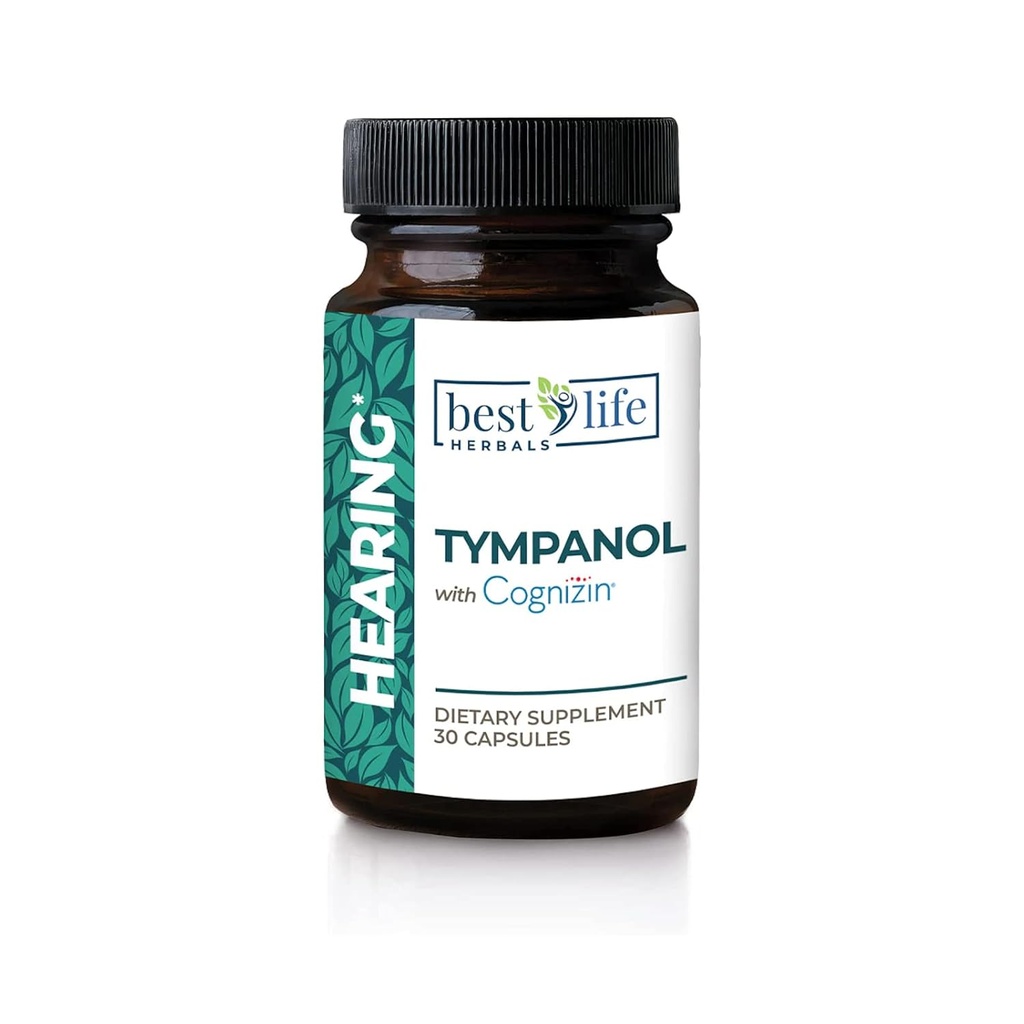 Best Life Shebals Tympanol - Cognizin的听力补充 - 大力支持耳部健康 - 1瓶 - 30卡普尔