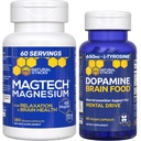 Natural STACKS 多巴胺脑食品 + Magtech Magnesium 补充包 - 支持焦点,放松和内存 * - 240 总包