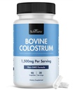 Colostrum 补充额外力量 1500mg 个人服务 - 草药 Colostrum Capsules from Bovine First Milking, 支持古特健康和男女豁免 - 非GMO, Gluten Free, 90 Counter