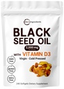 含有维生素D3 1000 IU, 240 Softgels QQ冷压 - 来自埃及的奈杰拉 Sativa药丸, Virgin Oil, Odorles, Non-GMO & No Gluten