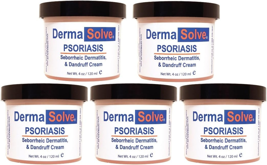 Dermasolve Psoriasis, Seborrheic Dermatitis 和 Dandruff Cream 设计了治疗痒皮肤和防止未来火焰以提供舒缓摩擦的缓解。 (4.0 oz.) 5号包