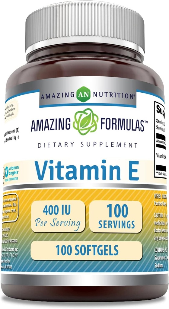 神奇的维生素 E 400 IU Per Affairing 补充 QQ Non-GMO Gluten Free(100软胶)