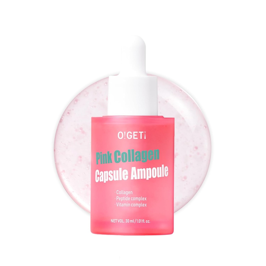 Pink Collagen Ampoule,三联血清卡普勒斯固态,含300DA 超低分子Collagen,伪甲烯,1.0 f.oz
