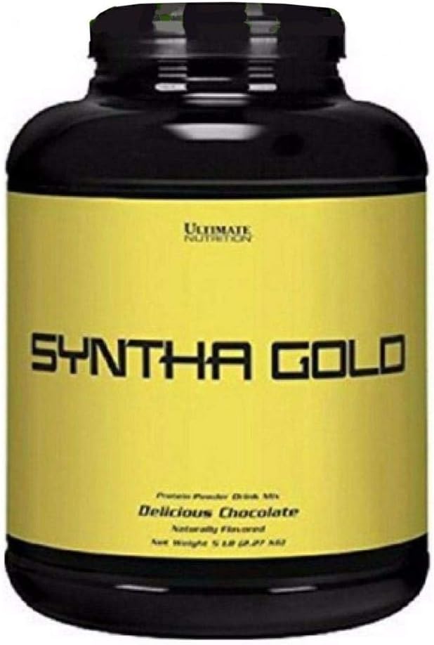 终极营养 Syntho Gold Time Release casein 蛋白粉加牛奶蛋白和Whey 蛋白隔热剂 - 最多6小时持续蛋白,65小时服务,巧克力