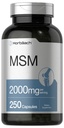 Horbäach MSM 补充 Capsules → 2000mg → 250 Counter → Non-GMO 和 Gluten 自由公式 → 甲基磺酰甲烷