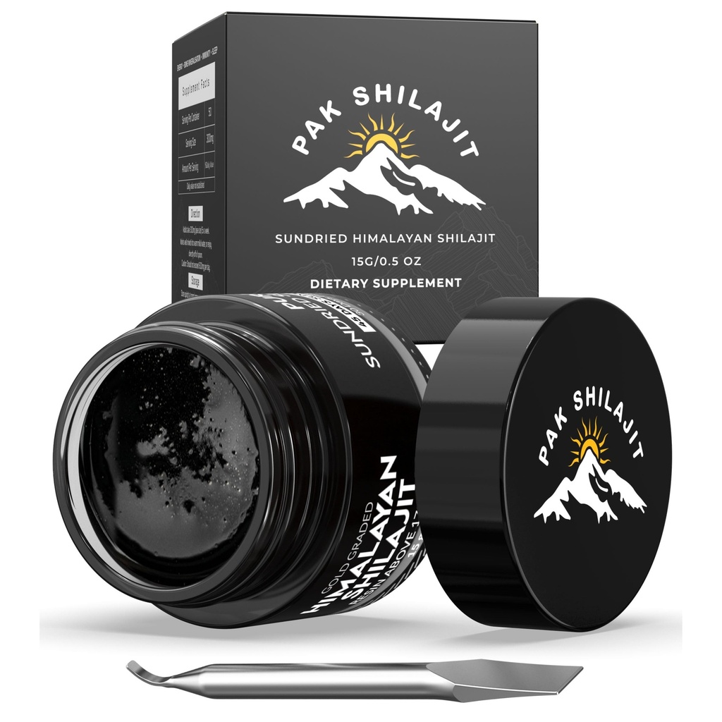 纯喜马拉雅语 Shilajit Resin 45天 太阳干燥和金色 Shilajit 超过 1700FT + 纯化和有机, 85+ 天然矿物,富尔维奇和湿酸 男女(15奶奶)