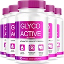 (5 Pack) Glyco Active, Glyco Active Capsules, Glyco Active Active Advanced Formules, Glyco Active All Natural Formula Pills, Glyco Active Capsulas Reviews, 150 Capsules for 5 mons (中文(简体) ).