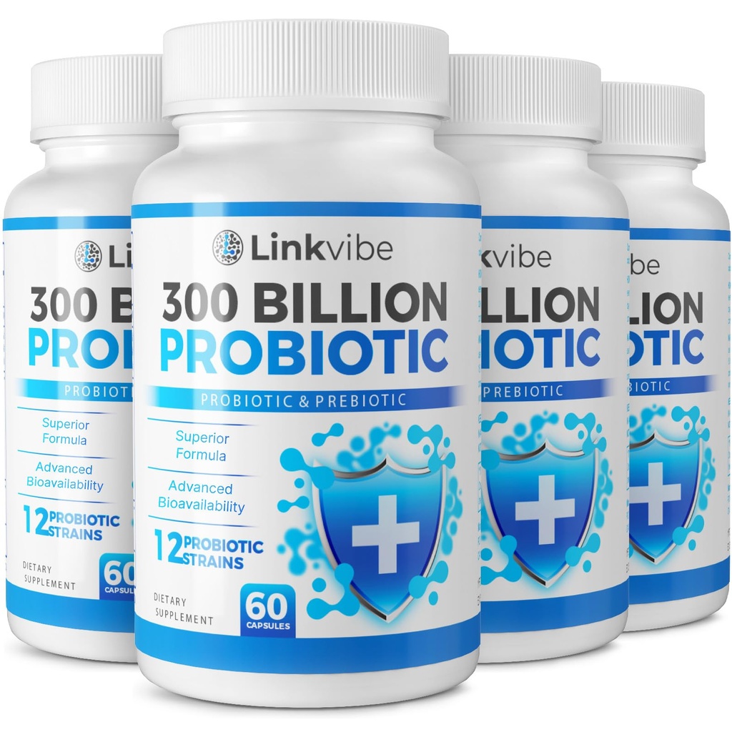 Probiotic 300亿 CMU - 12 Strains 为消化剂和古特, Imune, Bloating Health - 男女的Probiotics - 每日免费奶制品,车架稳定 - 240个计数器