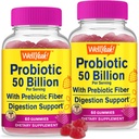 不错(2包50亿 Probiotics + 男女Gummys的预生 - 消化支持,Gut Health,Immune Support Gummy - 12 Strainss-60 Gummys的消化健康Probiotics