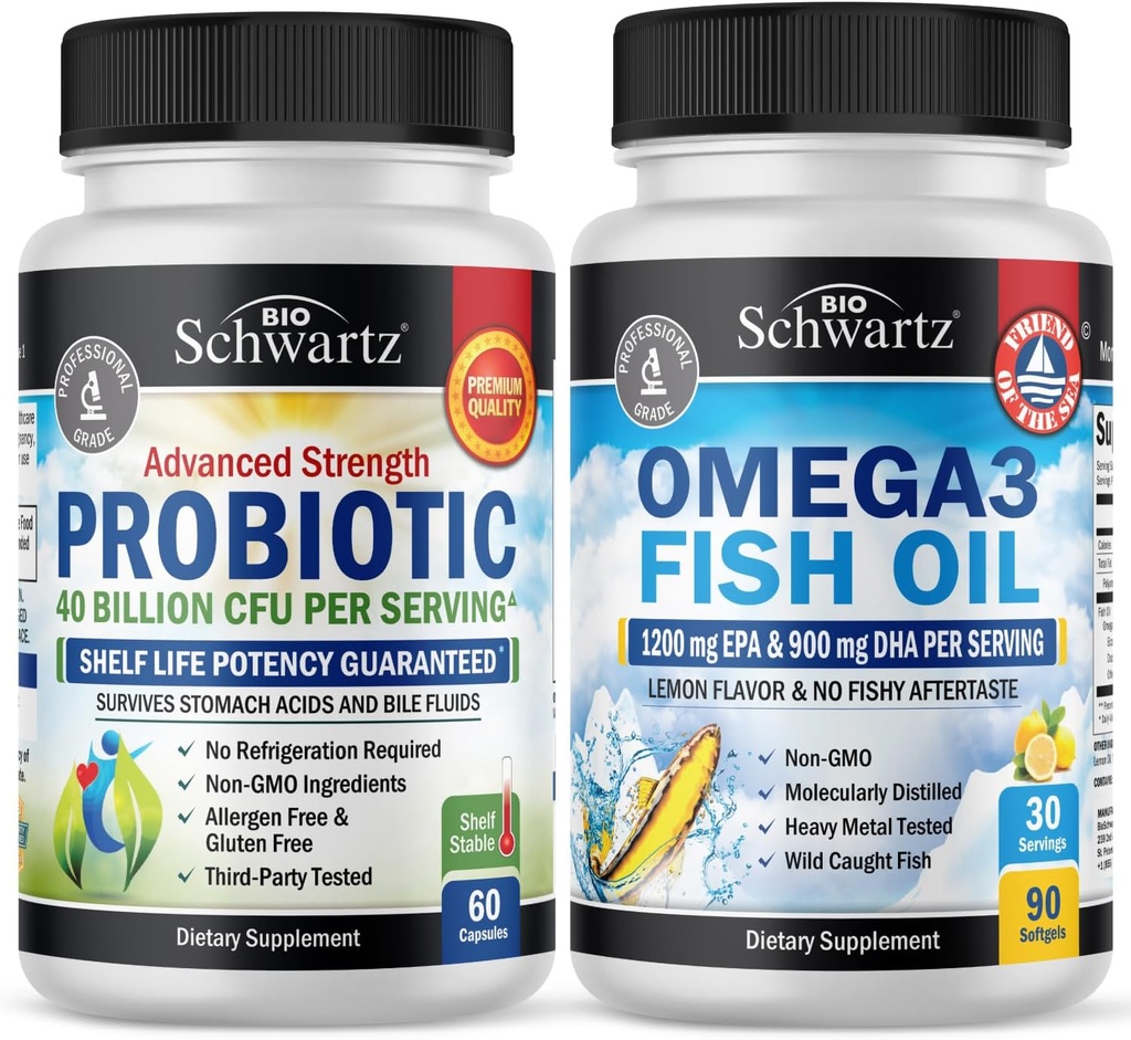 三重优势 Omega 3 鱼油软胶(1个月供应)+40亿 CPU 每日专利补充品(1个月供应)