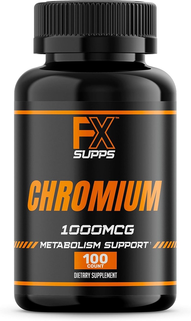 FX SUPPS Polynicotination Chromium Polynicotinate 1000 mcg(100 capsules) 男女体重管理补编 改善能源生产和心脏健康