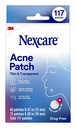 Nexcare Thin and Community Acne Patch, Skin cover Absorbs Pus and Oil from Cloaded Porse, 用水龙头制成, 标签允许从班轮上轻松清除 - 117 Pimple Patches