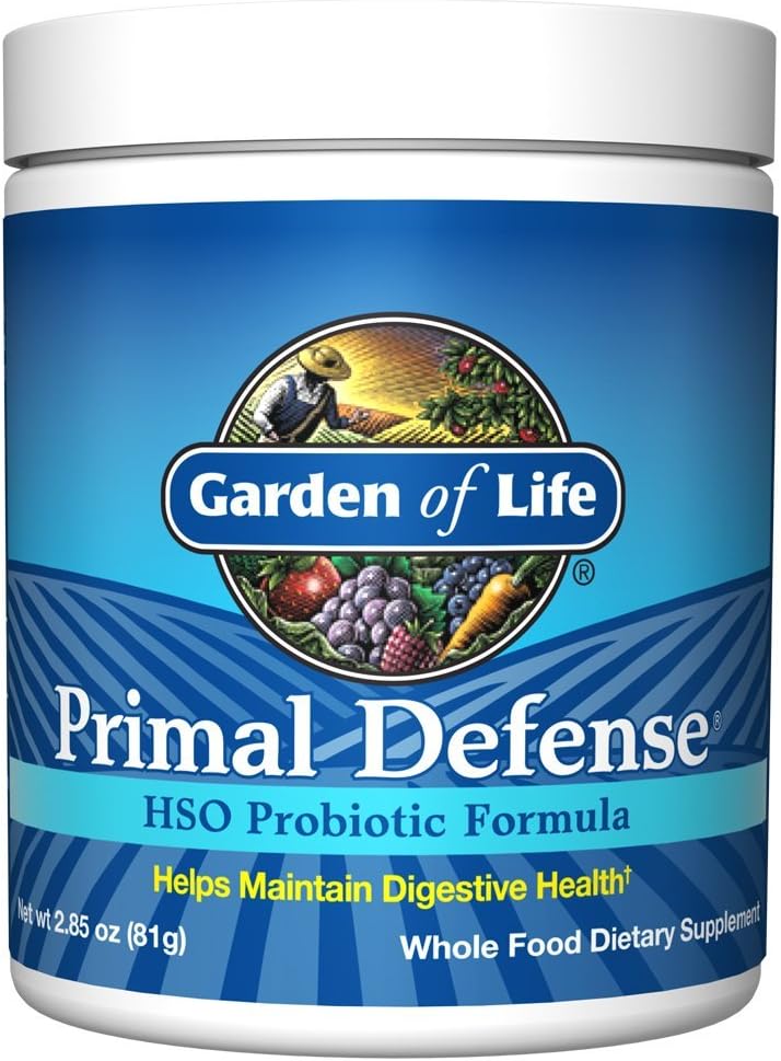 生命花园全食品营养补充剂——Primal Defense HSO 营养营养营养补充剂,用于消化和古特健康,2.85oz(81g)植物粉