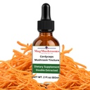 大型蘑菇 Cordyceps Mushroom 提取液体叮当,《每日补编》,《为最大可能性提取的双份》,2 Fl. oz.,《60日报》