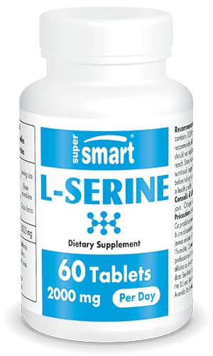 Supersmart - L-Serine supplement $2000mg / day (Easy-to-Take) - 氨基酸 supple QQ 非GMO & Gluten Free - 60 片