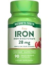 (原始内容存档于2018-03-21). Nature's Truth Iron Supplement for Women & Men + 28 mg + 90 Capsules → 铁比斯格利茨 → 非GMO, Gluten Free