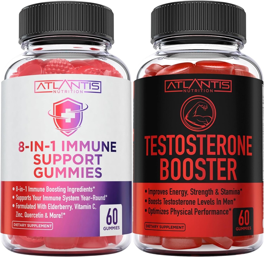 亚特兰蒂斯营养 8-in-1 免疫支持 60 Gummys + Testosterone Booster 2-Pack(120 Gummys) 维基百科中的相关条目: 亚特兰蒂斯营养