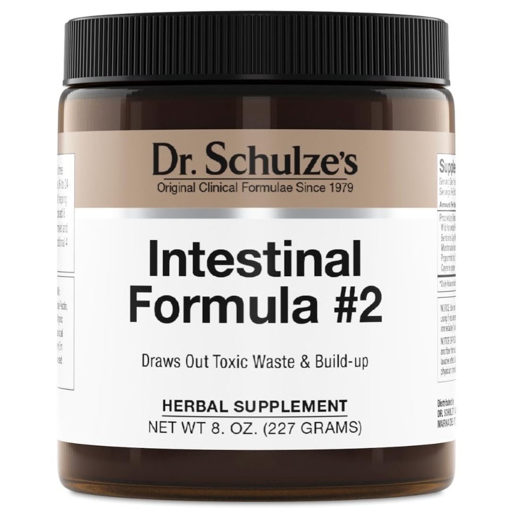 Schulze博士的肠道公式2 - Colon健康支持的清洁补充 - 支持日常消除 - 植物草药补充 - Gluten-Free & Vegan - 8 oz