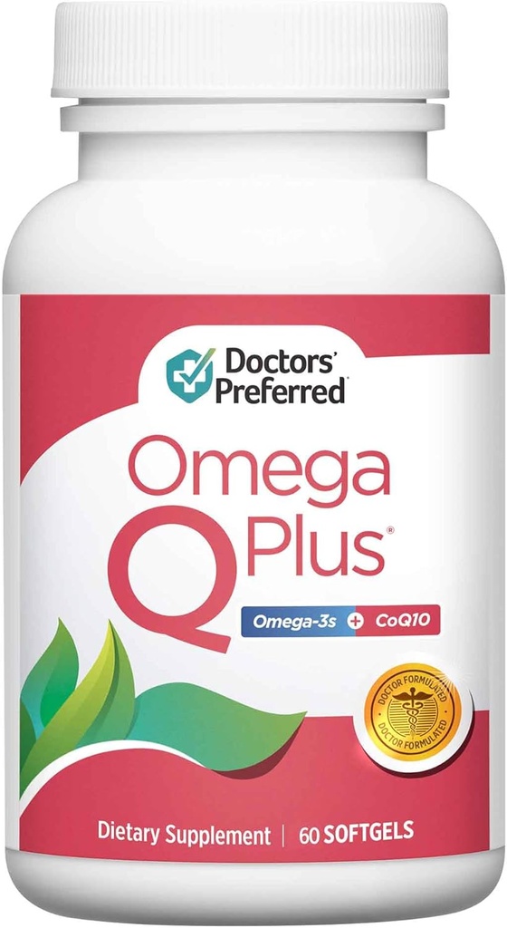 DOCTORS的PrefERRED Omega Q Plus – Omega-3和CoQ10 配50毫克CoQ10的每日心脏健康支持和提供抗氧化剂(60软胶)