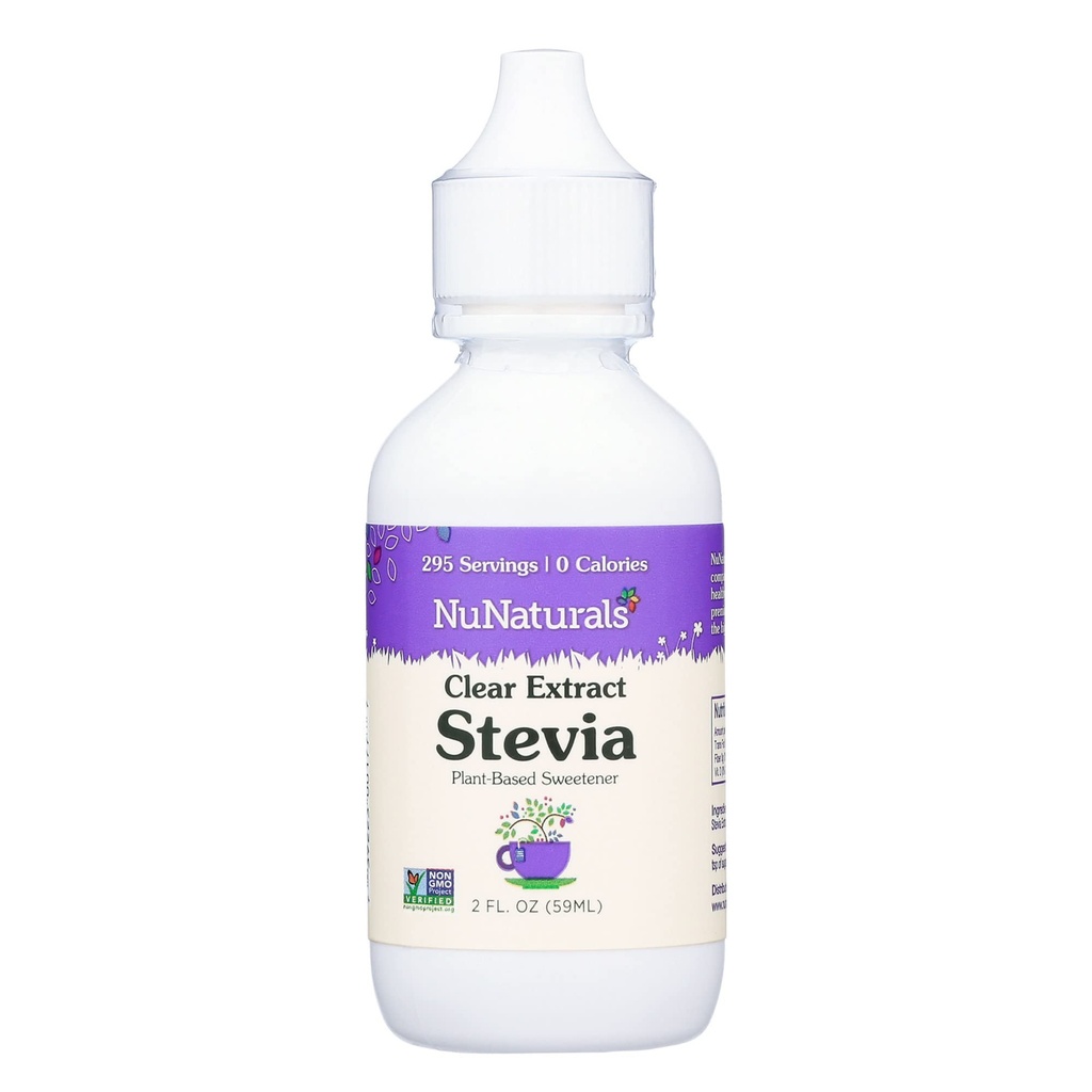 Nuturals Clear extracting Stevia,植物基甜品,塑料瓶,2 oz