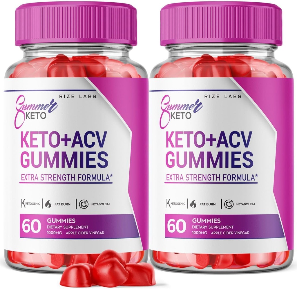 rize 实验室 - Summer Keto+ACV Gummys - Summer Wight Loss Gummys - Belly Fat Dieit, Vegan Advanced Formula (120 Gummys) (英语).