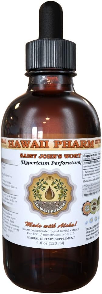 夏威夷圣约翰虫(Hypericum Perforatum) 液体萃取丁酸4 Oz(120毫升)
