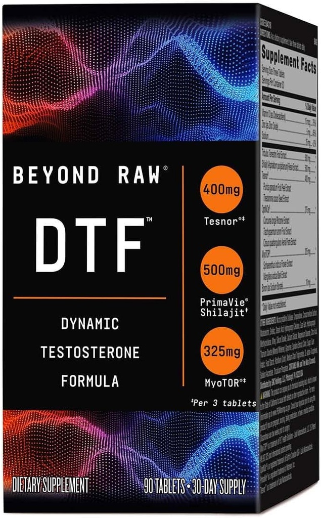 超过 Raw DTF, 动态睾丸酮公式, 非兴奋剂, 90 计数