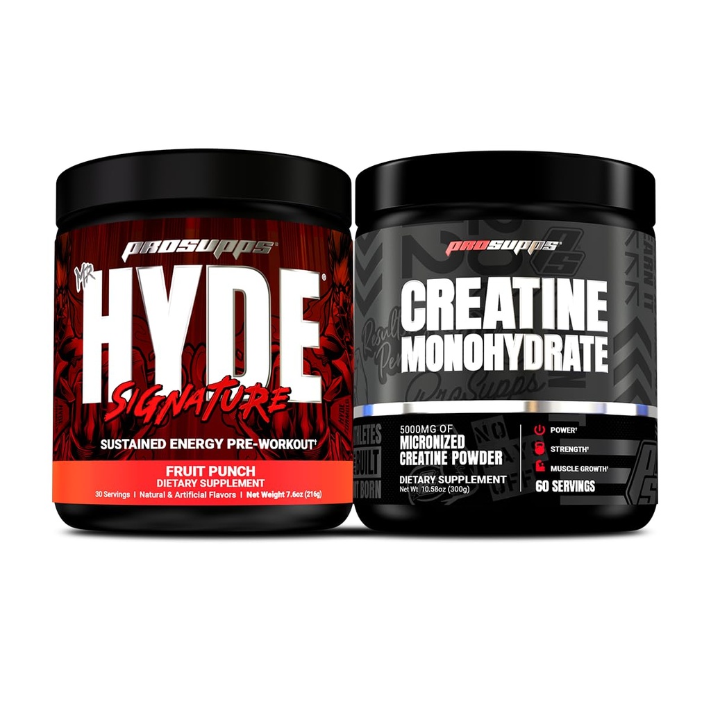 PROSUPPS HYDE 签名 持续工作前、水果冲刺和奶油300桶