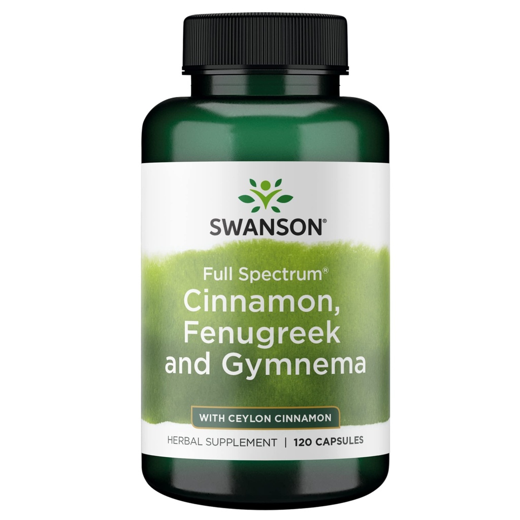 Swanson 全谱肉桂, Fenugreek 和 Gymnema 120 卡普尔