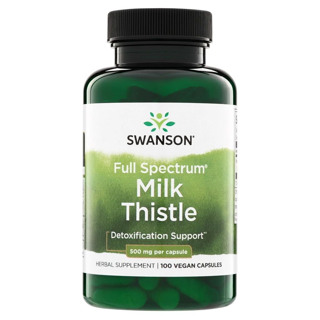 Swanson Full Spectrum Milk Thistle, 500 mg, 100 Vegan Capsules