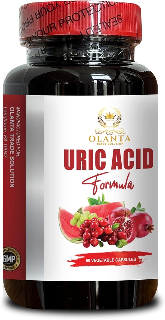 URIC酸 -- -- 与Tart Cherry提取物、Premium Uric酸支持补充物(非GMO)和草药成分 -- -- 1瓶60卡普尔的联合支持补充物